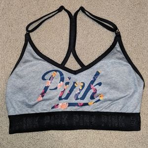 Victoria's Secret PINK ultimate sports bra - small - gray & black - Padded